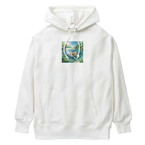 泳ぐわんこ Heavyweight Hoodie