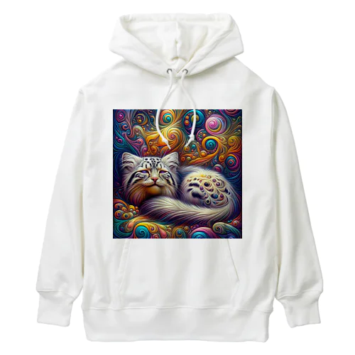 Psychedelic pallas cat Heavyweight Hoodie