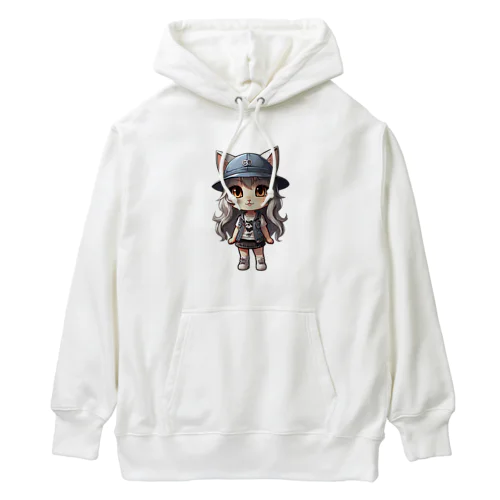 猫派アイドル　にゃにゃ美ちゃん Heavyweight Hoodie