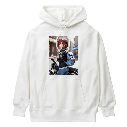 バイク女子そら Heavyweight Hoodie