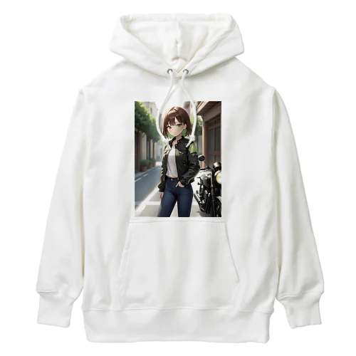 バイク女子 Heavyweight Hoodie