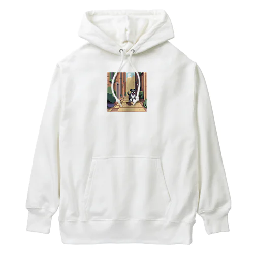 街を走るシュナウザー Heavyweight Hoodie