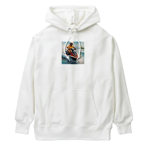 ジェットスキー乗り乗りグランマ Heavyweight Hoodie