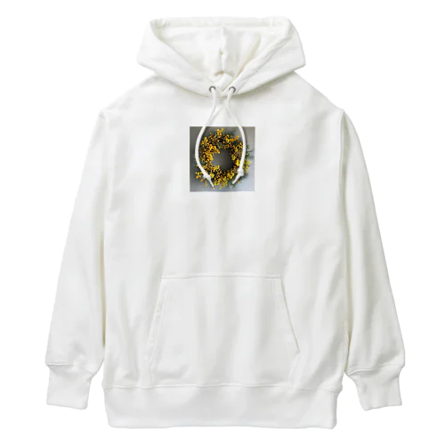 ミモザの花をりース　なでしこ1478 Heavyweight Hoodie