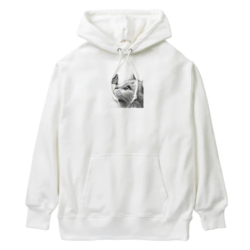 猫と蝶 Heavyweight Hoodie