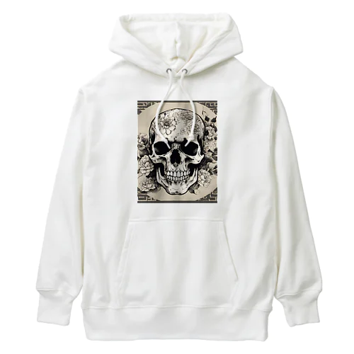 ドクロと花 Heavyweight Hoodie