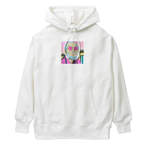 陽気なサングラスおじさん Heavyweight Hoodie