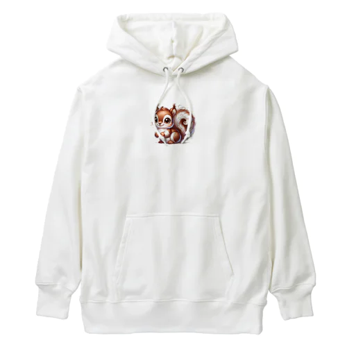 リスの「ナッツィー」 Heavyweight Hoodie