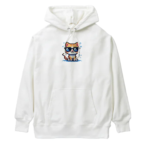 きらりんサングラスにゃんこ Heavyweight Hoodie