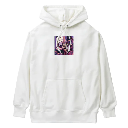 ピクセルパープルガール2 Heavyweight Hoodie