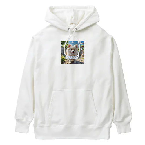 可愛く別れを告げるポメチワ Heavyweight Hoodie