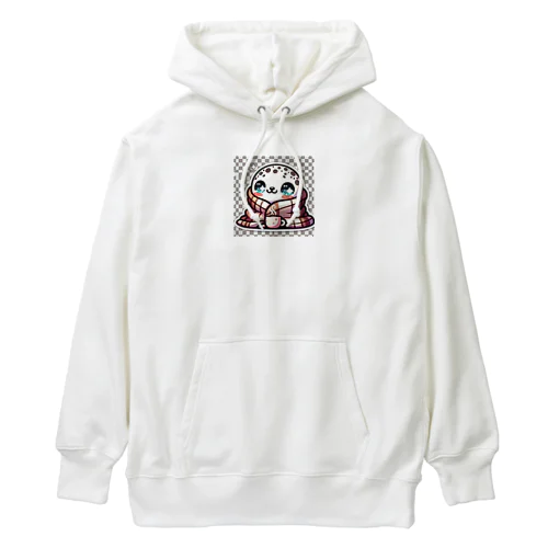 ブランケットにくるまるゴマフアザラシ Heavyweight Hoodie