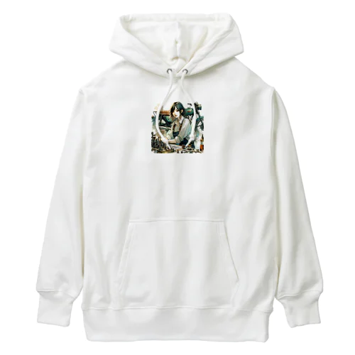 バイク女子サキ Heavyweight Hoodie