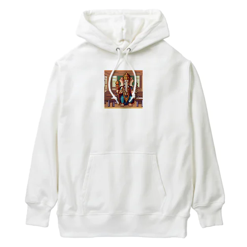 学校で教師の役割を果たしているガネーシャ Heavyweight Hoodie