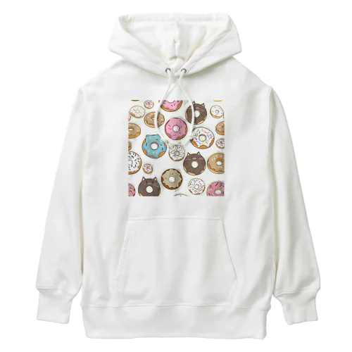 ドーナツ、時々ネコドーナツ Heavyweight Hoodie