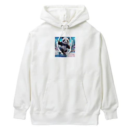 スケボーが楽しいパンダ Heavyweight Hoodie