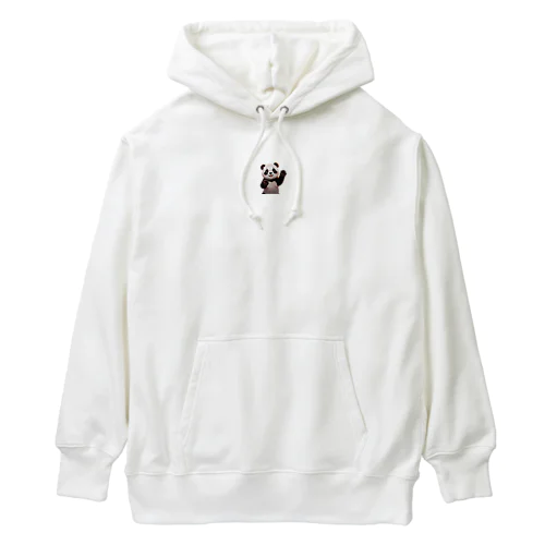 喜んでいるパンダ Heavyweight Hoodie