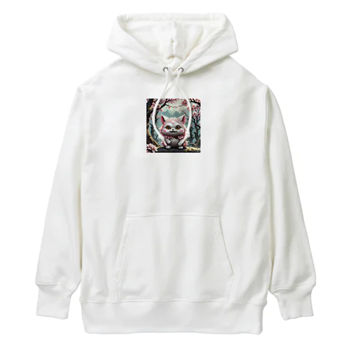 桜妖怪　ゴウカクニャ Heavyweight Hoodie