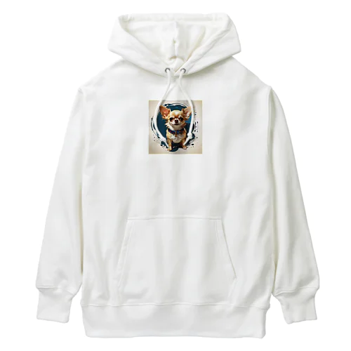 ユニークなブルーカラーを纏ったかわいいチワワ Heavyweight Hoodie