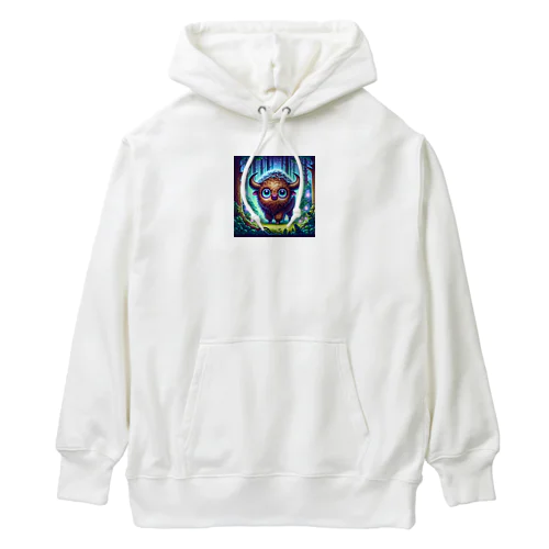 不気味で可愛いバイソン001 Heavyweight Hoodie