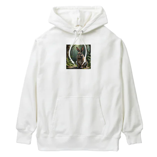 森で出会ったおすましラビット Heavyweight Hoodie