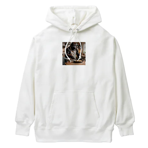 料理しているゴリラ Heavyweight Hoodie