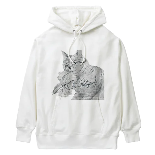 桜ねこ|cherry blossom cat Heavyweight Hoodie