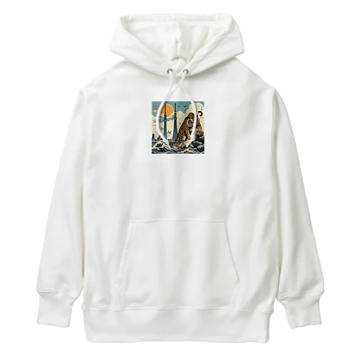 ワイルドな虎 Heavyweight Hoodie