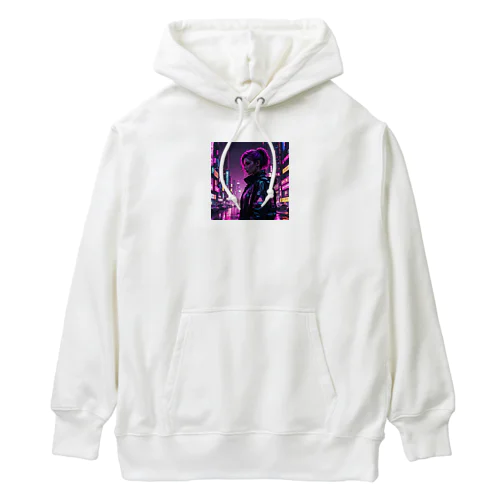 ネオン幻想: 運命を背負う者 Heavyweight Hoodie