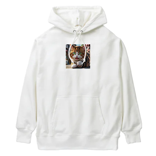 何かしようとしてる猫 Heavyweight Hoodie