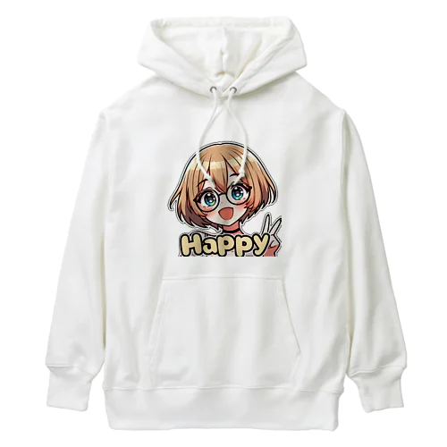 金髪ショートカット眼鏡美少女ちゃん Heavyweight Hoodie