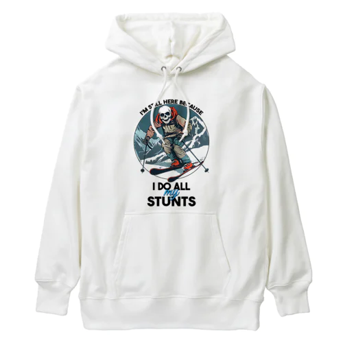 I'm Still Here Because I Do All My Stunts Heavyweight Hoodie