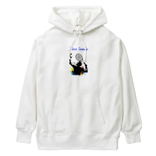 I love tennis. Heavyweight Hoodie