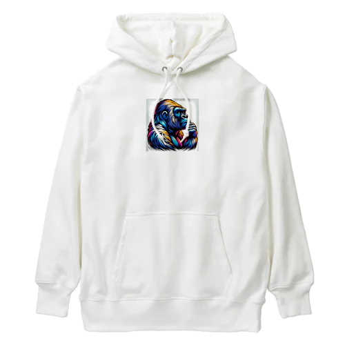 おとぼけゴリラの横顔 Heavyweight Hoodie