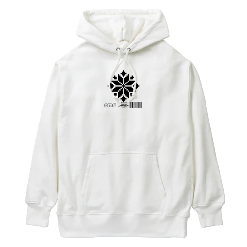 雪のドット結晶 Heavyweight Hoodie