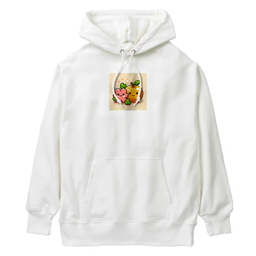 恋愛運アップの金のリンゴとピンクのクローバー Heavyweight Hoodie