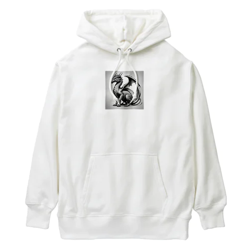 ドラゴン　鉛筆画23 Heavyweight Hoodie