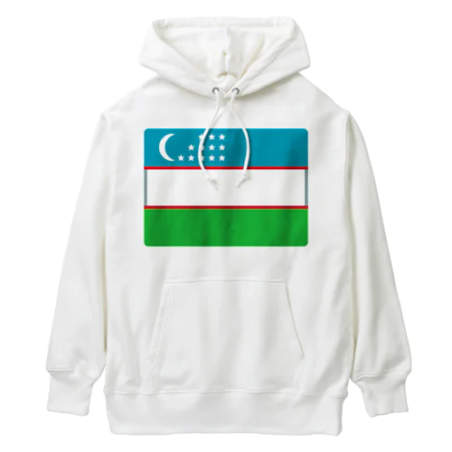 ウズベキスタンの国旗 ヘビーウェイトパーカー