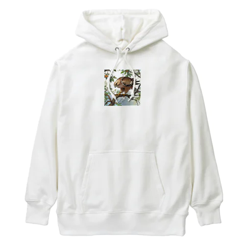 食べ物を探すタカ Heavyweight Hoodie