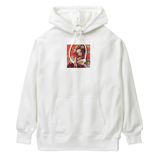 祝福の節句に舞う、紅梅の姫 Heavyweight Hoodie