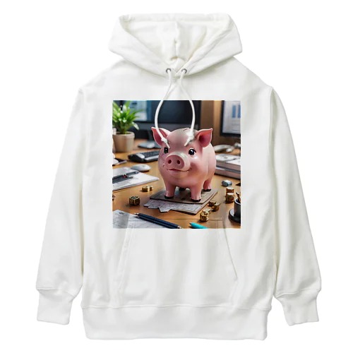 会社のビジネスモデルを構築するミニブタ Heavyweight Hoodie