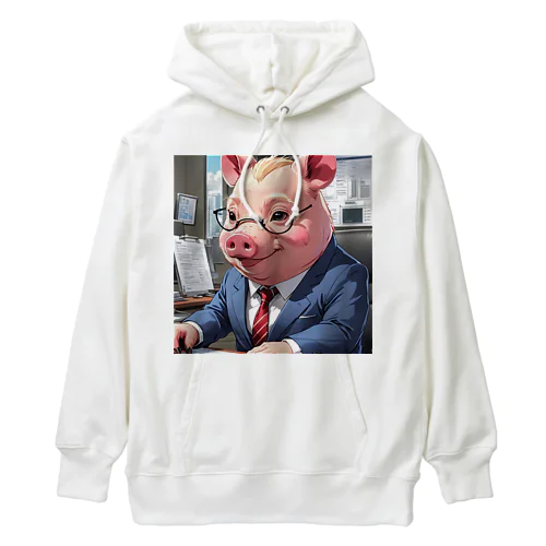 会社のリスク管理を担当するミニブタ Heavyweight Hoodie