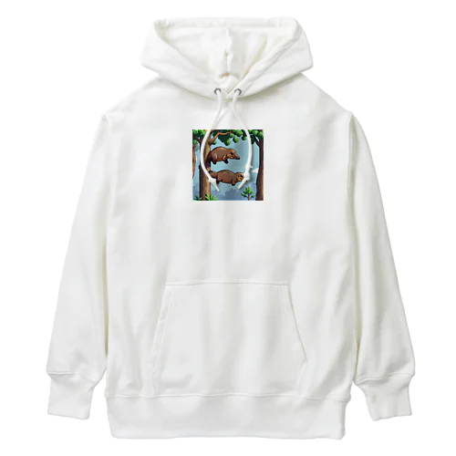 木に刺さってるカモノハシ Heavyweight Hoodie