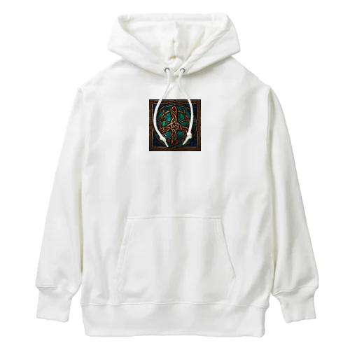 ケルトの結び目工芸ステンドグラス Heavyweight Hoodie