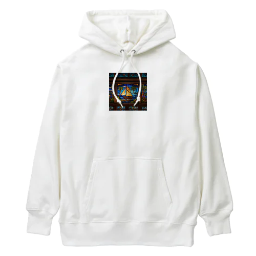 ポリネシアの航海を楽しもう（ステンドグラス付き） Heavyweight Hoodie