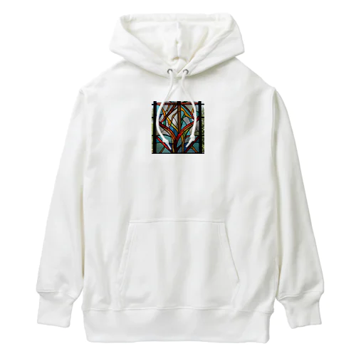 抽象パターンステンドグラス Heavyweight Hoodie