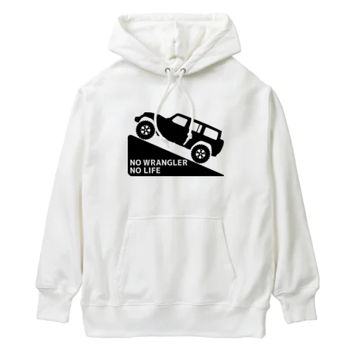 ノーラングラーノーライフ 登坂デザイン ジープ ブラック Heavyweight Hoodie