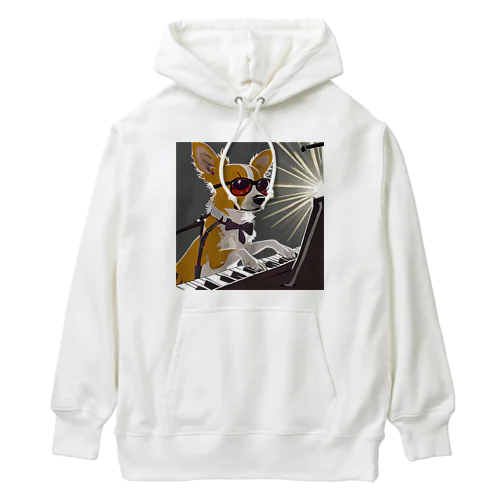 ピアニストわんちゃん Heavyweight Hoodie