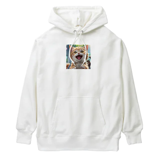 かわいい笑顔がたまらない子猫 Heavyweight Hoodie