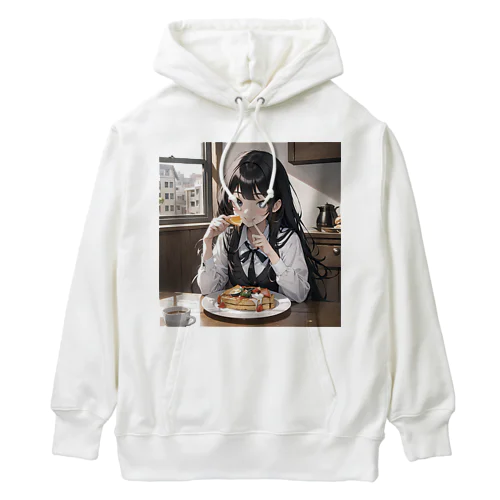 朝食中の女子高生2 Heavyweight Hoodie